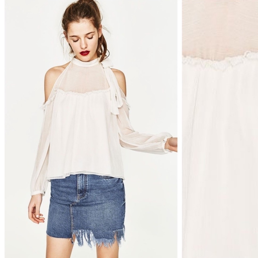 Zara cold shoulder blouse NWT 2145/175